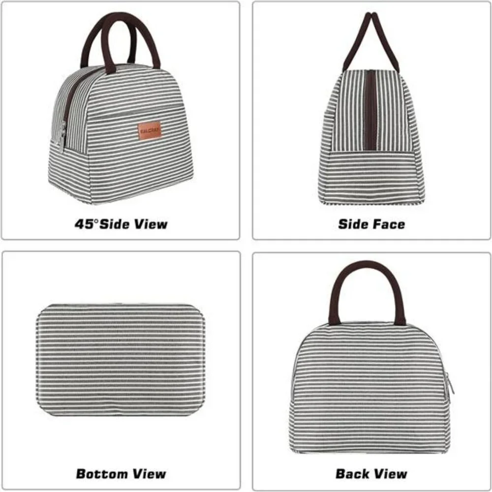 Insulated Lunch Bag Tote for Women Men Adult Small Reusable Cooler Box Work